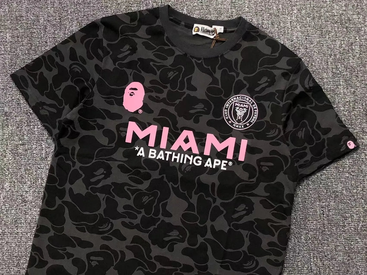 Remera  Bape X Inter Miami Cf Camo Negra