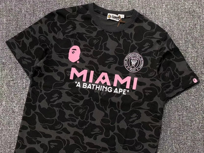Remera  Bape X Inter Miami Cf Camo Negra