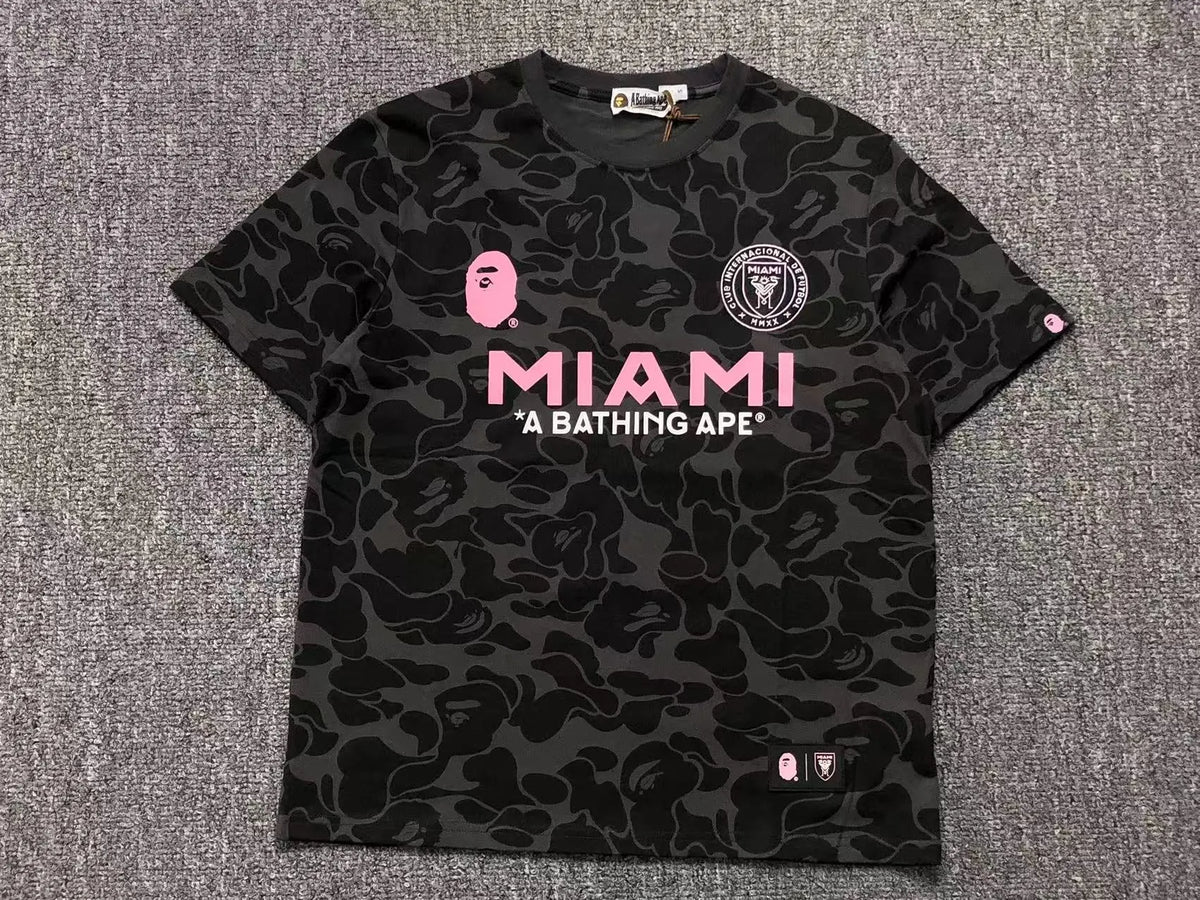 Remera  Bape X Inter Miami Cf Camo Negra