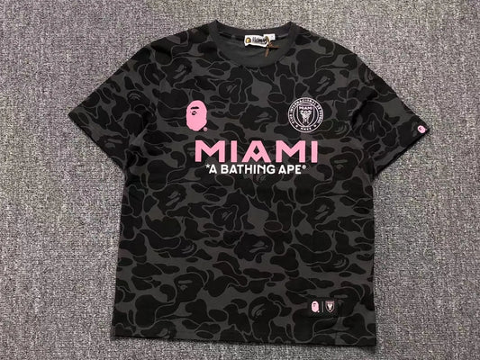 Remera  Bape X Inter Miami Cf Camo Negra