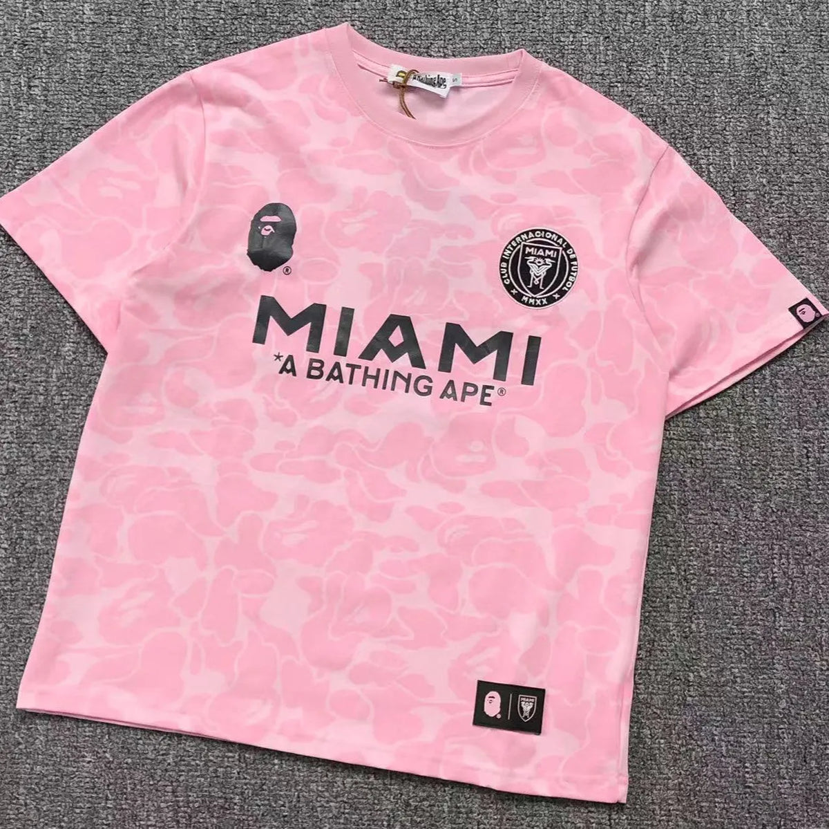 Remera Bape X Inter Miami Cf Camo Rosa