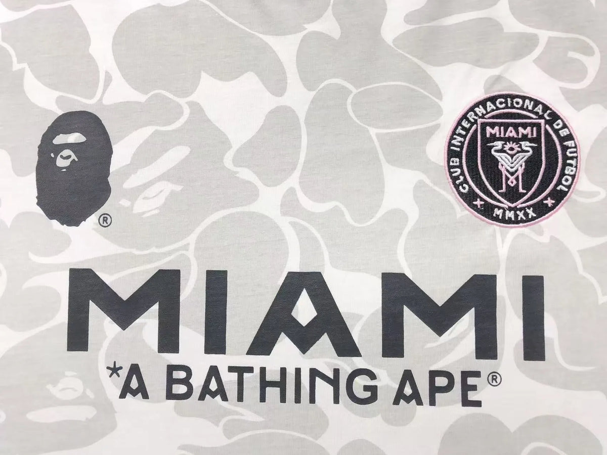 Remera Bape X Inter Miami Cf Camo Blanca