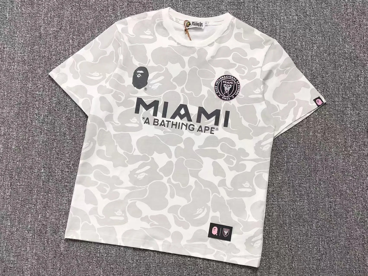 Remera Bape X Inter Miami Cf Camo Blanca