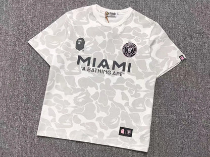 Remera Bape X Inter Miami Cf Camo Blanca