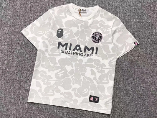 Remera Bape X Inter Miami Cf Camo Blanca