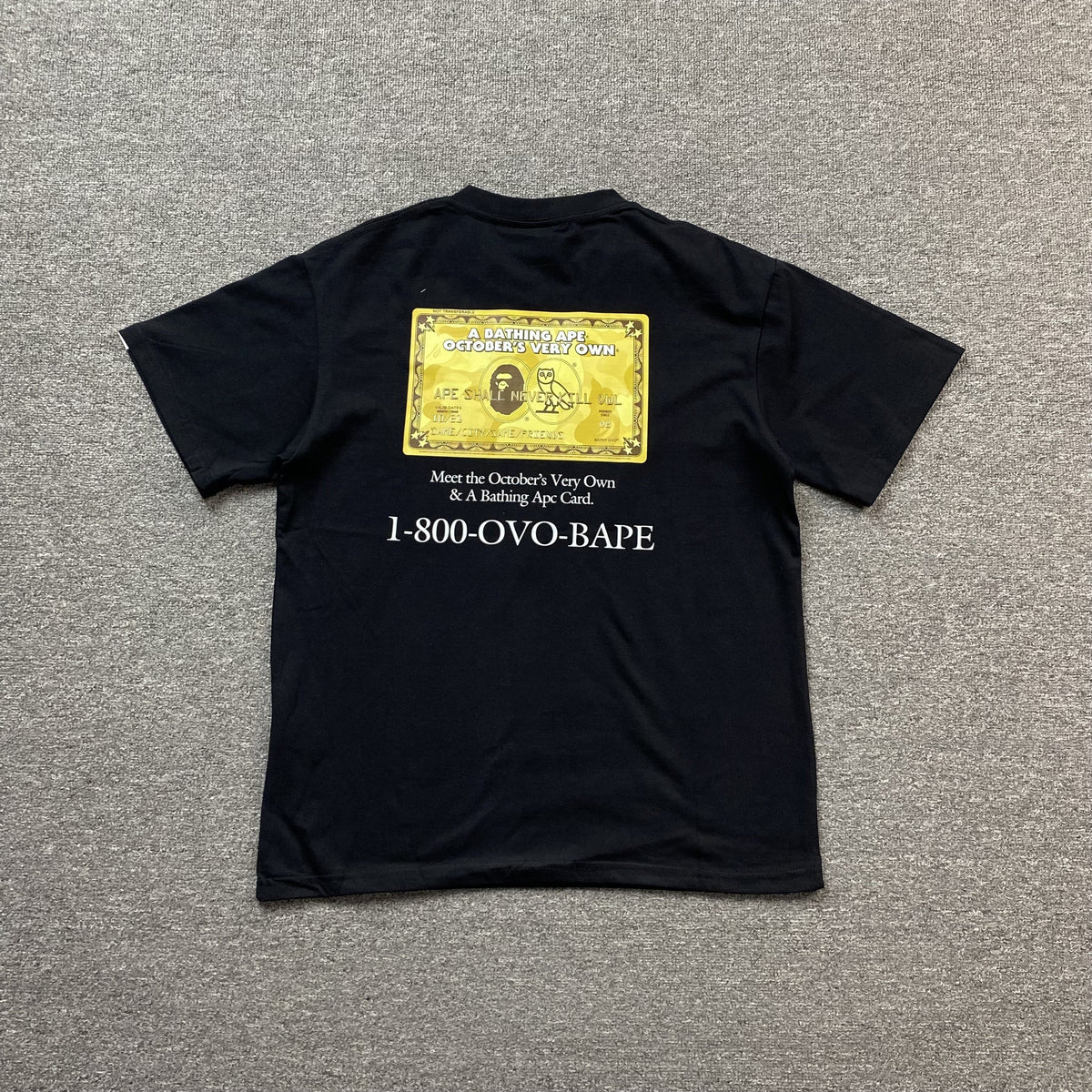 Remera Bape x OVO Card Negra