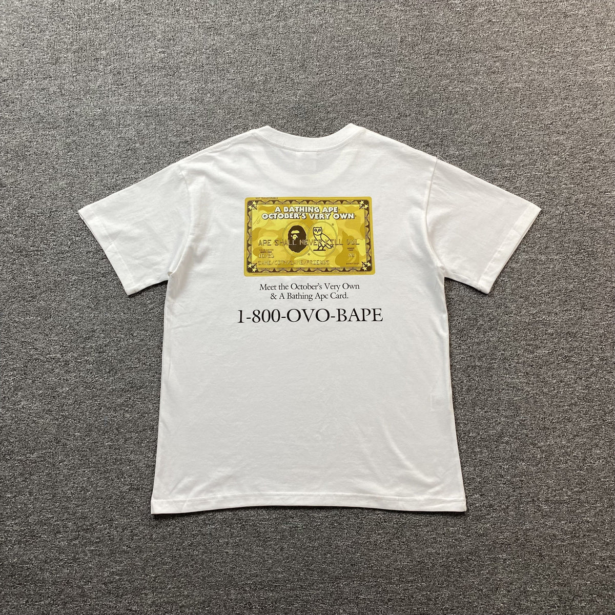 Remera Bape x OVO Card Blanca