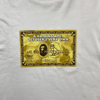 Remera Bape x OVO Card Blanca
