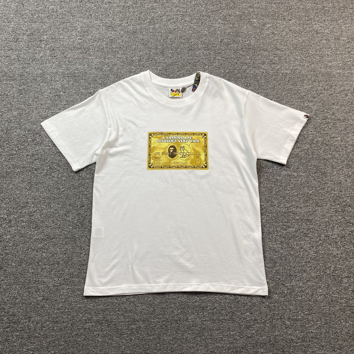 Remera Bape x OVO Card Blanca