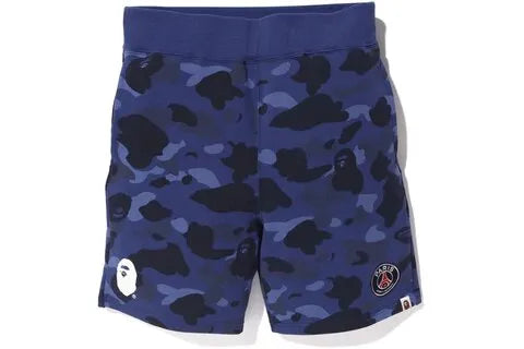 Bape X PSG Sweat Shorts Azul