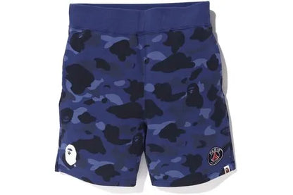 Bape X PSG Sweat Shorts Azul