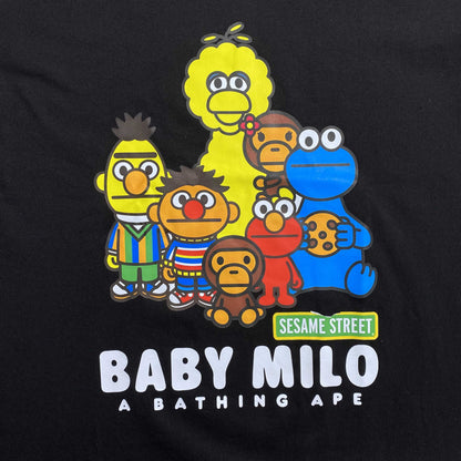 Remera Bape x Sesame Street Negra