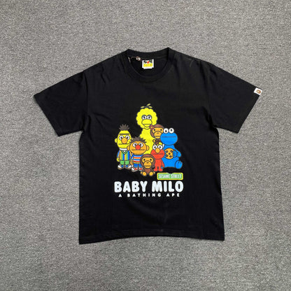 Remera Bape x Sesame Street Negra