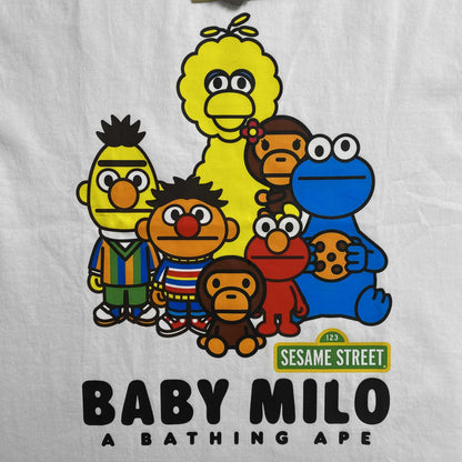 Remera Bape x Sesame Street Blanca