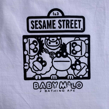 Remera Bape x Sesame Street Blanca