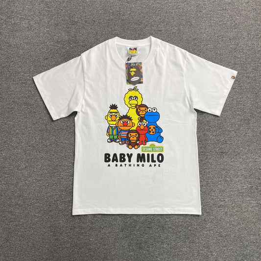 Remera Bape x Sesame Street Blanca