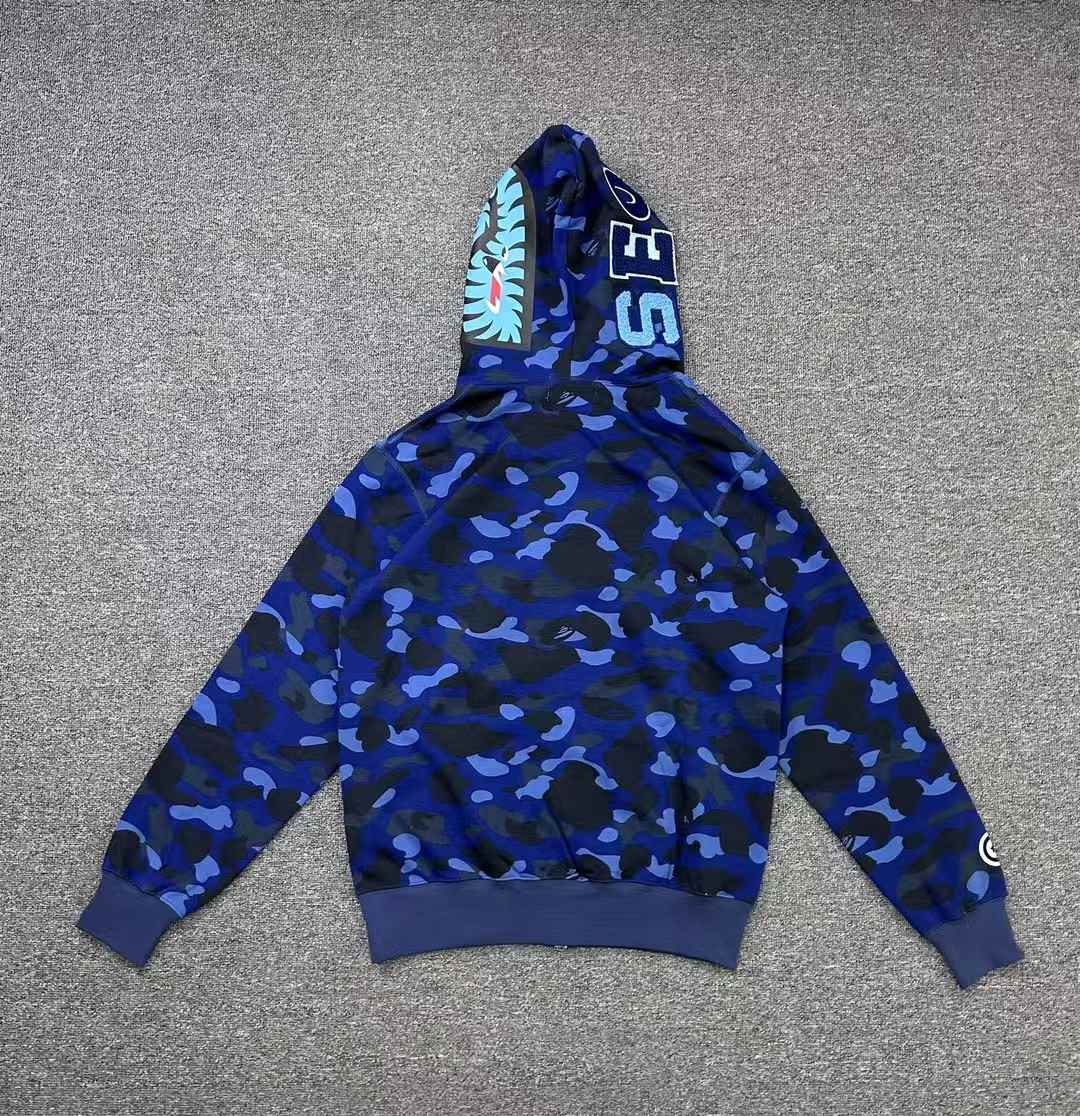 Campera Bape x Stray Kids Changbin Shark Navy