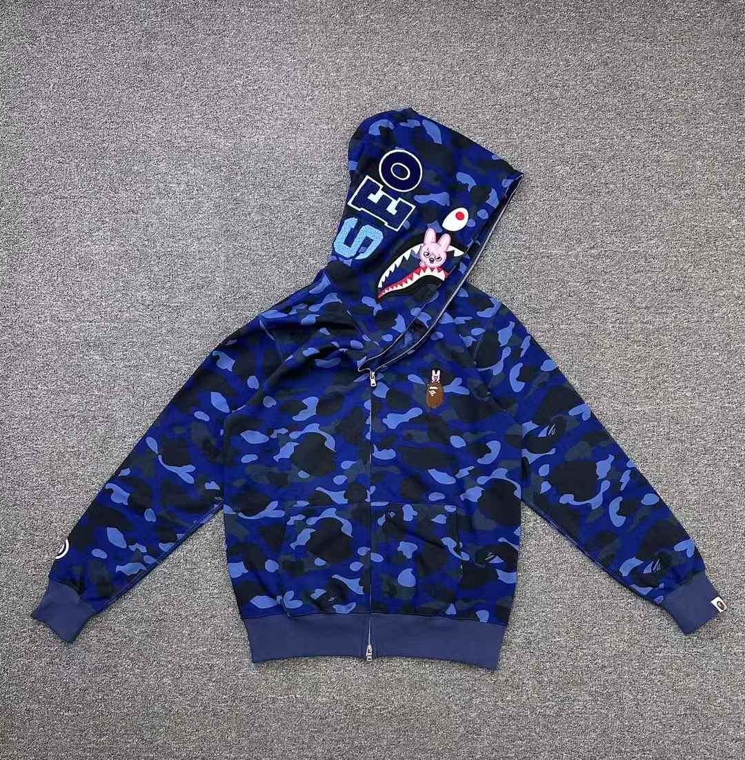 Campera Bape x Stray Kids Changbin Shark Navy