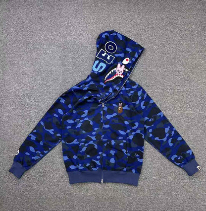 Campera Bape x Stray Kids Changbin Shark Navy