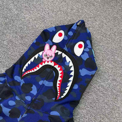 Campera Bape x Stray Kids Changbin Shark Navy