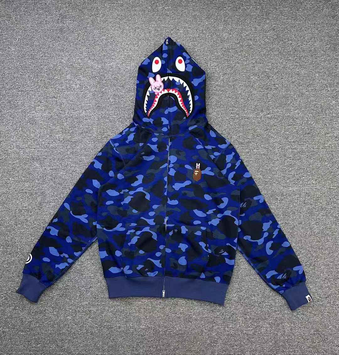 Campera Bape x Stray Kids Changbin Shark Navy