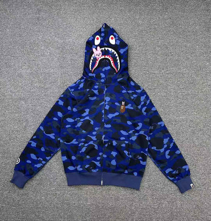 Campera Bape x Stray Kids Changbin Shark Navy