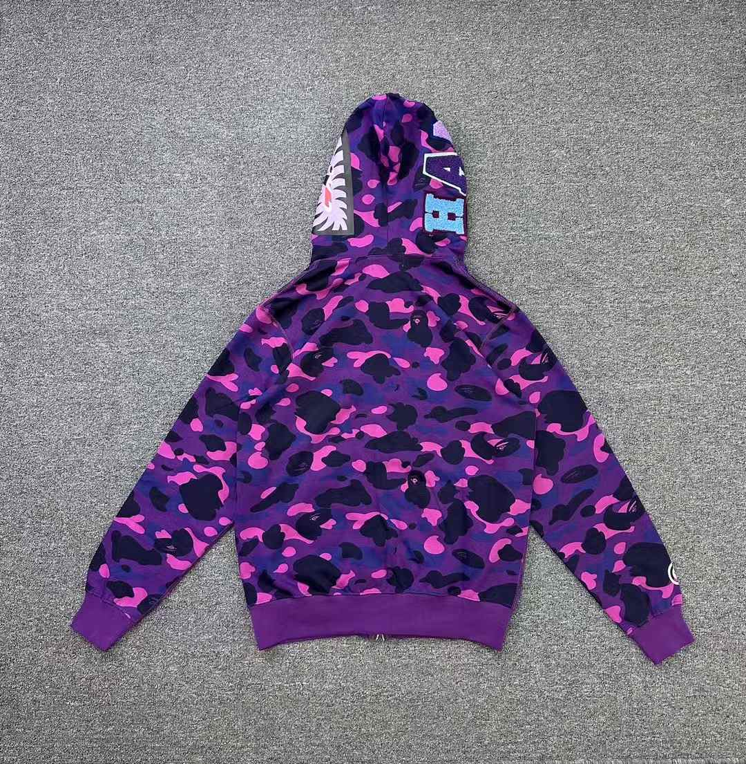Campera Bape x Stray Kids Han Shark Violeta