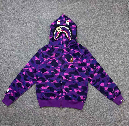 Campera Bape x Stray Kids Han Shark Violeta