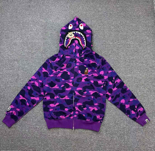 Campera Bape x Stray Kids Han Shark Violeta