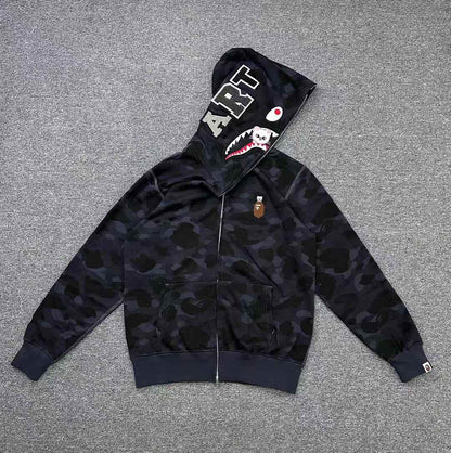 Campera Bape x Stray Kids Hyunjin Shark Negra