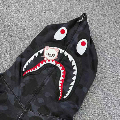 Campera Bape x Stray Kids Hyunjin Shark Negra