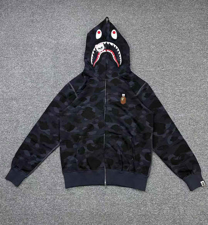 Campera Bape x Stray Kids Hyunjin Shark Negra