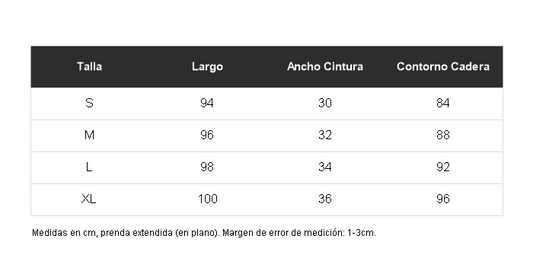 Tabla de talles