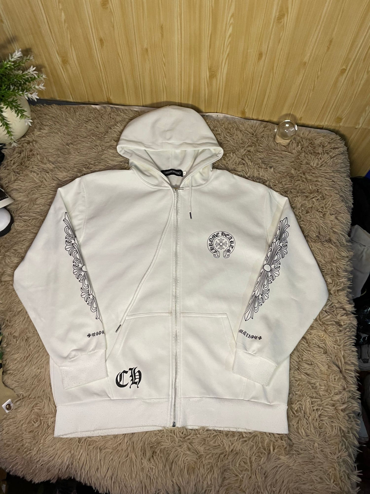 Campera Chrome Hearts Los Angeles blanca