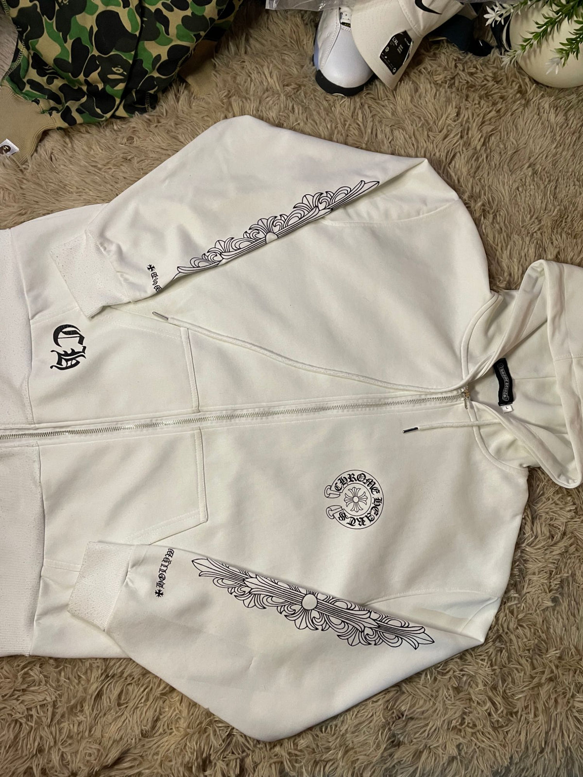 Campera Chrome Hearts Los Angeles blanca