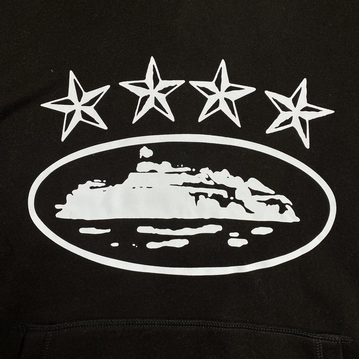 Buzo Corteiz Alcatraz 4 Starz Negro