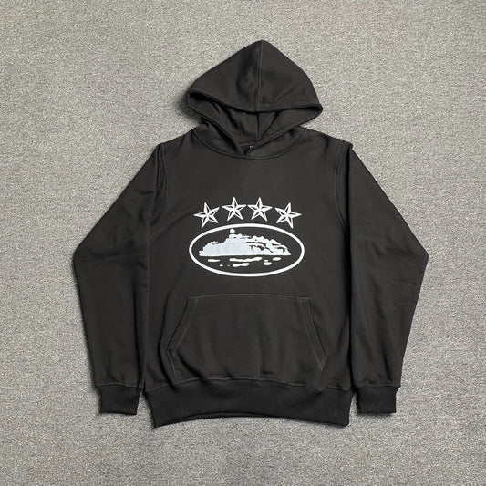 Buzo Corteiz Alcatraz 4 Starz Negro