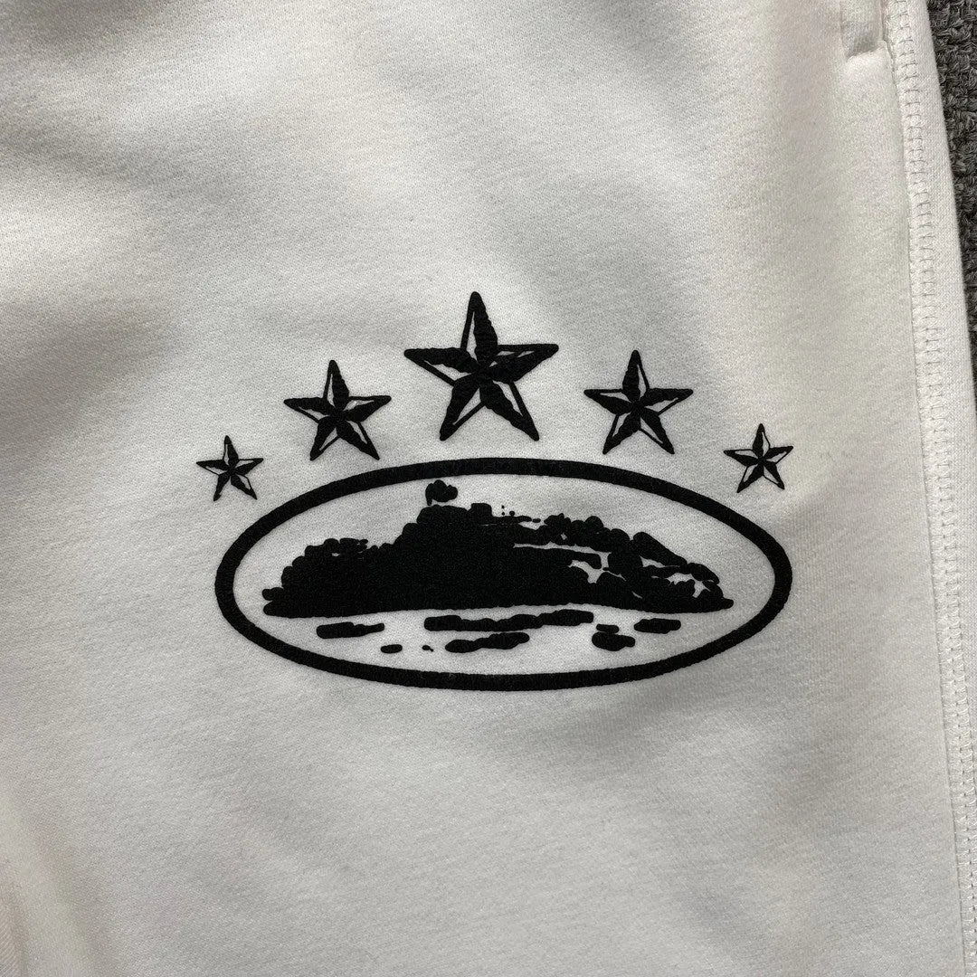 Pantalon Corteiz Alcatraz 5 Starz Blanco