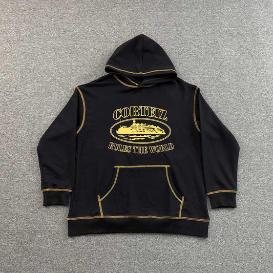 Buzo Corteiz Alcatraz Contrast Hoodie Negro