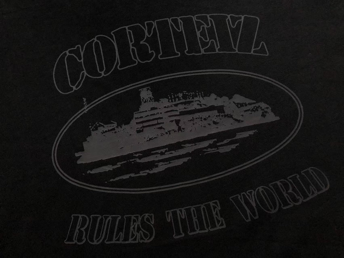 Remera Corteiz Alcatraz Rules The World Negra