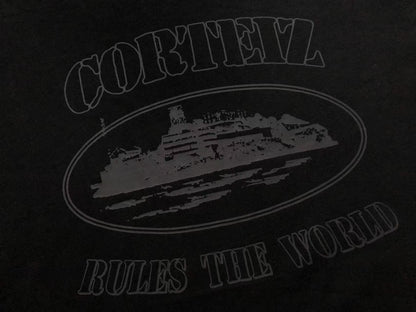 Remera Corteiz Alcatraz Rules The World Negra