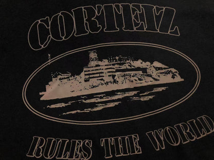 Remera Corteiz Alcatraz Rules The World Negra