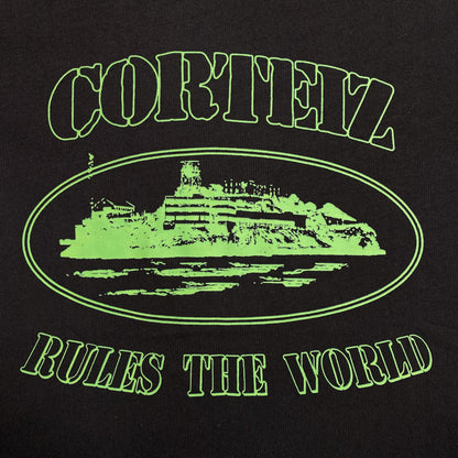 Remera Corteiz Alcatraz Rules The World Negra