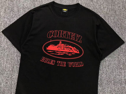 Remera Corteiz Alcatraz Rules The World Negra