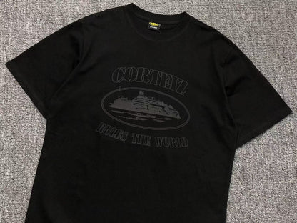 Remera Corteiz Alcatraz Rules The World Negra