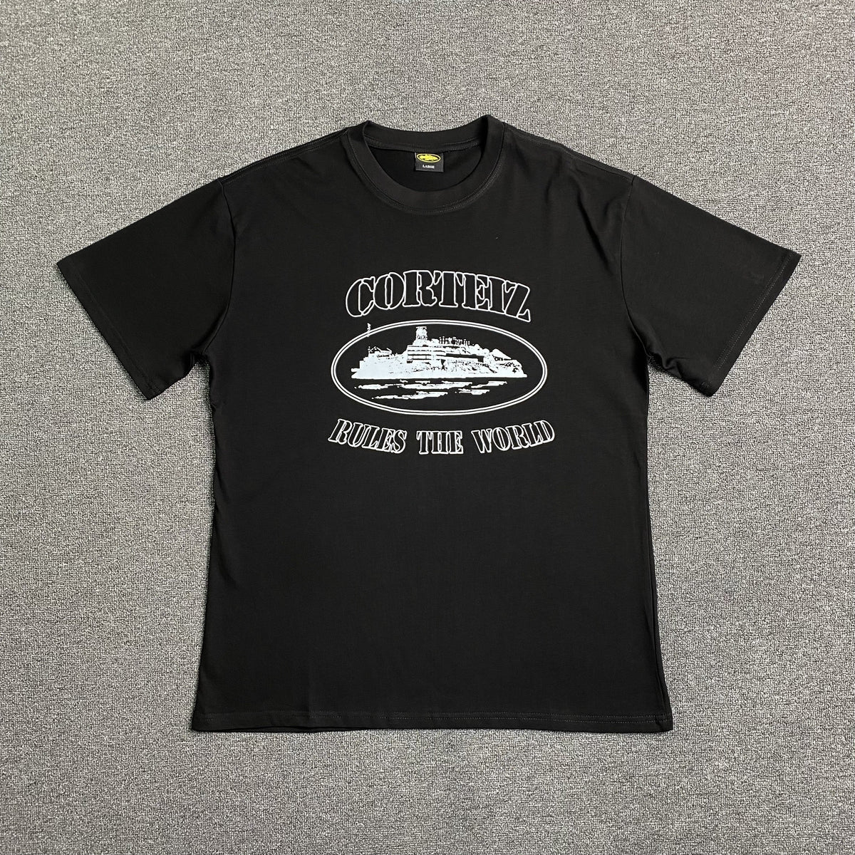 Remera Corteiz Alcatraz Rules The World Negra