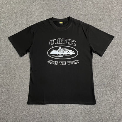 Remera Corteiz Alcatraz Rules The World Negra