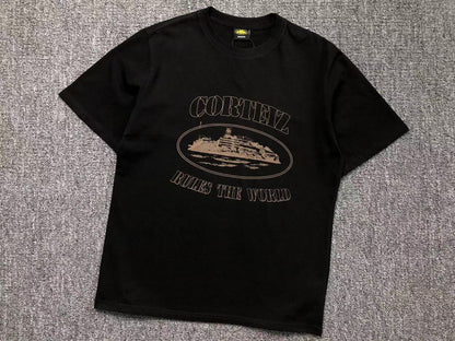 Remera Corteiz Alcatraz Rules The World Negra