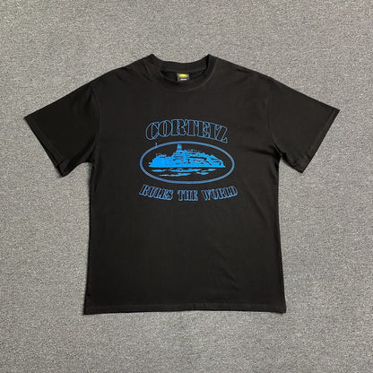 Remera Corteiz Alcatraz Rules The World Negra