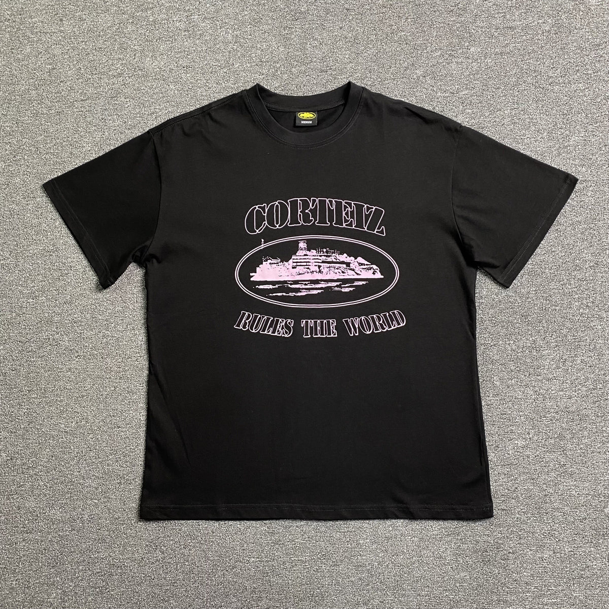 Remera Corteiz Alcatraz Rules The World Negra